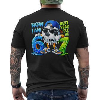 6Th Birthday Boy Soccer Ice Cream Drip 67 Meme 6 Year Old Men's T-shirt Back Print - Thegiftio UK