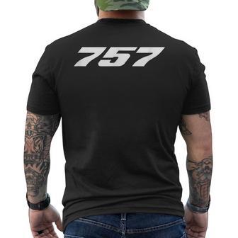 757 旅客機機 Avgeeks用 メンズTシャツ バックプリント - Kawaiitshirt