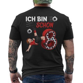 8 Geburtstag Junge Fussball 8 Jahre Fußballer Geschenk T-Shirt mit Rückendruck - Seseable