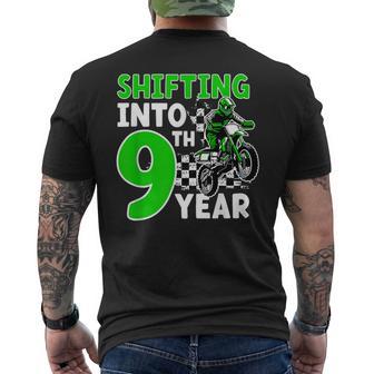 9Th Dirt Bike Birthday Party 9 Year Old Dirt Biker Men's T-shirt Back Print - Thegiftio UK