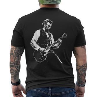 Abe Lincoln Playing Guitar Retro Vintage Abraham Lincoln Men's T-shirt Back Print | Seseable CA