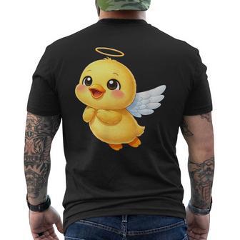 Adorable Canard D'ange Avec Ailes Et Halo T-shirt imprimé au dos - Cadeauxyz