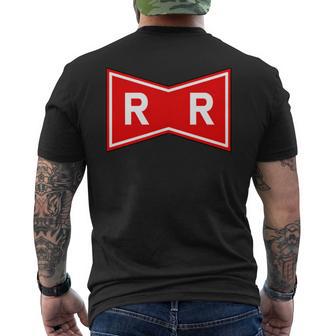 Aesthetic Red Ribbon Men's T-shirt Back Print - Monsterry DE