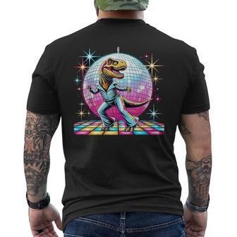 Aesthetic T-Rex Disco Men's T-shirt Back Print - Monsterry DE