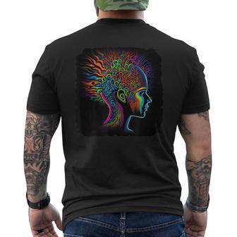 Affiche Abstraite Psychédélique Trippy Lumière Noire T-shirt imprimé au dos - Cadeauxyz