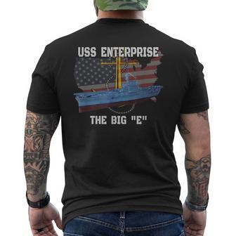 Aircraft Carrier Uss Enterprise Cv-6 Veterans Day Sailor Dad Men's T-shirt Back Print - Thegiftio UK