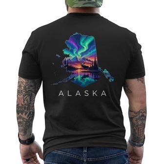 Alaska Moose Animal Alaskan Map Men's T-shirt Back Print - Thegiftio UK