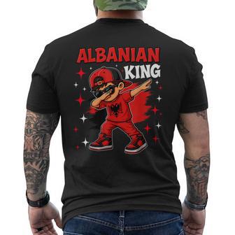 Albanian Dab Kid Cartoon Eagle Flag Pride For Boys Kids Men's T-shirt Back Print - Monsterry UK