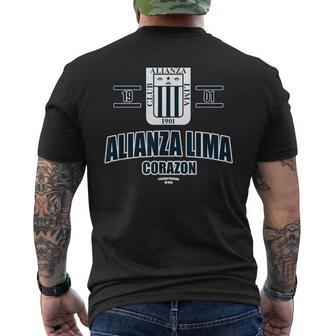 Alianza Lima Peru メンズ レディース サッカー ペルーエスクード メンズTシャツ バックプリント - Kawaiitshirt