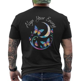 Align Your Energy Mindfulness Celestial Men's T-shirt Back Print - Thegiftio UK
