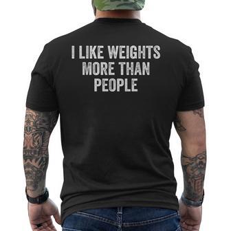 Allenamento In Palestra Diollevamento Pesi Mi Piacciono I Pesi Più Delle Persone T-shirt da uomo con stampa posteriore - Novitaregali