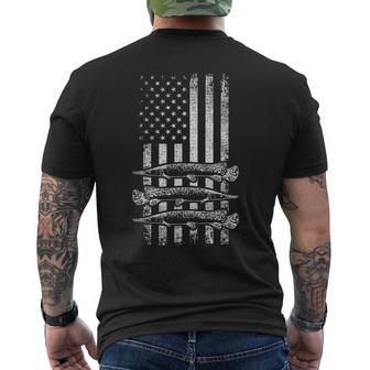 Alligator Gar Usa レトロ ヴィンテージ アメリカン ガーフィッシュ ガーパイク メンズTシャツ バックプリント - Kawaiitshirt