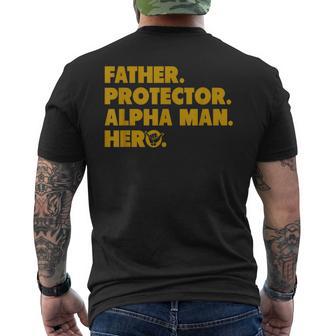 Alpha African 1906 Fraternity Father Protector Alpha Man Men's T-shirt Back Print - Thegiftio UK