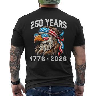 America 250Th Celebration 250 Years Eagle Patriotic Men's T-shirt Back Print - Thegiftio UK