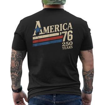 America 76 Retro 250 Years 1776 2026 250Th Anniversary Usa Men's T-shirt Back Print - Thegiftio UK