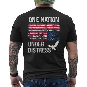 America Under Distress Usa Upside Down American Flag Us Flag Men's T-shirt Back Print - Thegiftio UK