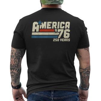 America Retro 250 Years 250Th Anniversary Usa 1776 2026 Men's T-shirt Back Print - Monsterry