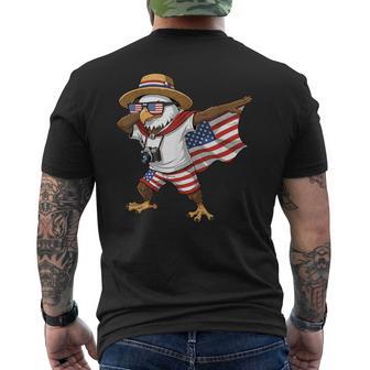 American Flag Bald Eagle Usa Flag Patriotic 4Th Of July Men's T-shirt Back Print - Thegiftio UK