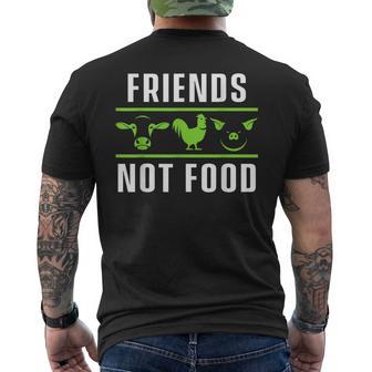 Amigos No Comidaaca Cerdo Polloegetariano Ecológico Camiseta Hombre Estampado Espalda - Regaloses
