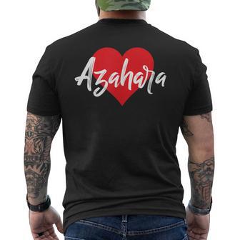 Amo A Azahara Primer Nombre Yo Corazón Camiseta Hombre Estampado Espalda - Regaloses