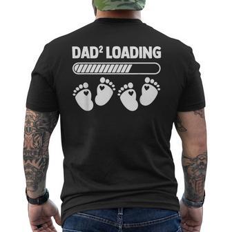 Amore Papá Gemelli Papá Famiglia Gemelli T-shirt da uomo con stampa posteriore - Novitaregali