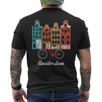 Amsterdam Niederlande Kulturerbe Europa Reise Fahrrad T-Shirt mit Rückendruck - Seseable