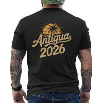 Antigua 2026 Family Trip Friends Group Vacation Matching Men's T-shirt Back Print - Thegiftio