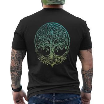 Árbol De Laida Yggdrasil Runa Nórdicaikinga Desgastada In Mangas Camiseta Hombre Estampado Espalda - Regaloses