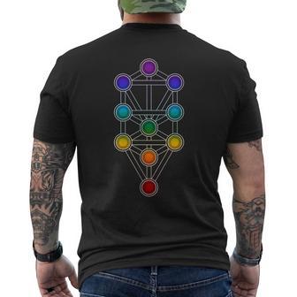 Árbol De Laidaephiroth Chakra Arco Iris Cabalá Esoterica Camiseta Hombre Estampado Espalda - Regaloses
