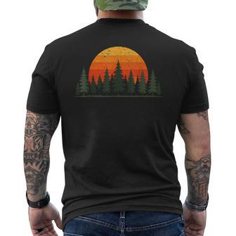 Arbres Faune Et Plein Air Forêt Coucher Deoleilintage T-shirt imprimé au dos - Cadeauxyz