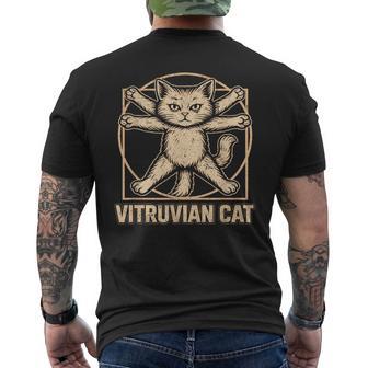 Arte De Gatos Deitruvio Anatomía Felina Divertido Amante De Los Gatitos Camiseta Hombre Estampado Espalda - Regaloses