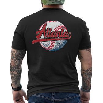 Atlanta Throwback Graphic Atlanta Skyline Men's T-shirt Back Print - Thegiftio UK