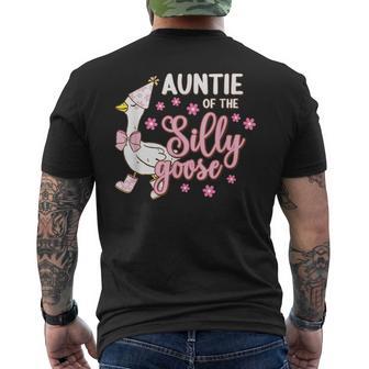 Auntie Of The Silly Goose 1St First Birthday Family Matching Men's T-shirt Back Print - Thegiftio UK