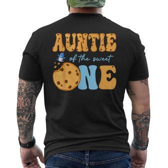 Auntie Of The Sweet One Cookies And Milk Birthday Party Men's T-shirt Back Print - Thegiftio UK