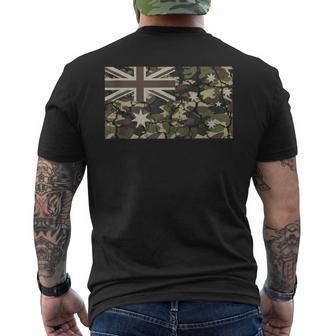 Aussie Dad Australian Camo Flag Camouflage Australia Day Men's T-shirt Back Print - Thegiftio UK