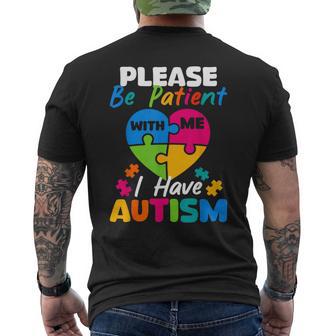 I Have Autism For Boys Kids Autism Awareness Men's T-shirt Back Print - Monsterry