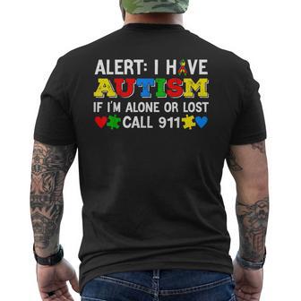I Have Autism Call 911 Mes De Concienciaciónobre El Autismo Para Niños Camiseta Hombre Estampado Espalda - Regaloses