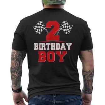 Auto Da Corsa 2 ° Compleanno Ragazzo 2 Bambino Pilota Auto Da Corsa T-shirt da uomo con stampa posteriore - Novitaregali
