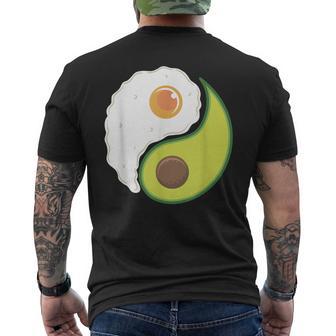 Avocado And Eggs Keto Diet Healthy Eating Yin Yang Yin Yang メンズTシャツ バックプリント - Kawaiitshirt