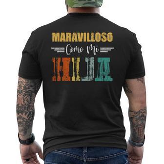 Awesome Like My Daughter Spanish Maravilloso Como Mi Hija Men's T-shirt Back Print - Monsterry UK
