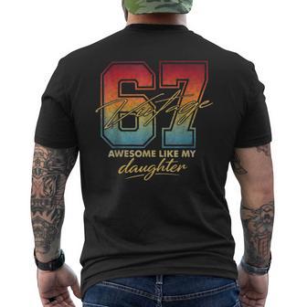Awesome Like My Daughters 67 Dad Fathers Day Men's T-shirt Back Print - Thegiftio UK