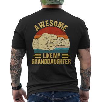 Awesome Like My Granddaughter Father's Day Grandpa Men's T-shirt Back Print - Thegiftio UK