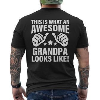 This Is What An Awesome Grandpa Looks Like Cool Grandfather Men's T-shirt Back Print - Monsterry UK