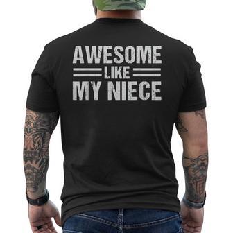 Awesome Like My Niece Men's T-shirt Back Print - Thegiftio UK