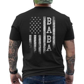 Baba American Flag Baba Patriotic Father's Day For Men Men's T-shirt Back Print - Thegiftio