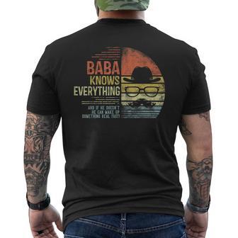 Baba Knows Everything Baba Gag Birthday Men's T-shirt Back Print - Monsterry UK