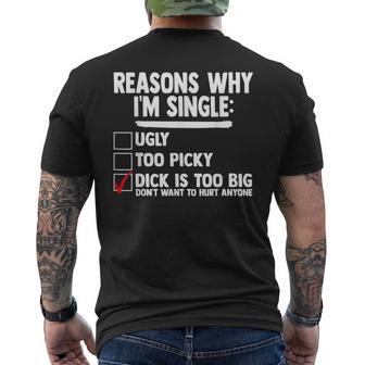 Bachelor メンズ シャツ Rasons Why I'mingle Big Dick Fun メンズTシャツ バックプリント - Kawaiitshirt