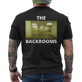 The Backrooms Creepypasta Memeへようこそ メンズTシャツ バックプリント - Kawaiitshirt