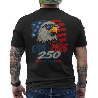 Bald Eagle Usa Flag Sunglasses 1776-2026 250 4Th Of July Men's T-shirt Back Print - Thegiftio UK