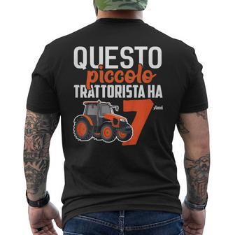 Bambino 7 ° Compleanno Questo Piccolo Autista Di Trattori Ha 7 Anni T-shirt da uomo con stampa posteriore - Novitaregali